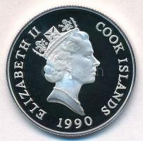 Cook-szigetek 1990. 10$ Ag "Veszélyeztetett vadvilág - Afrikai elefántok" T:PP
Cook Islan...