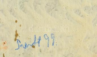 Szeift Béla (1944-2012): Asszonyportré. Vegyes technika, karton, jelzett, 44×35 cm