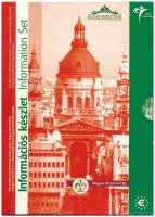 2003. 1c, 2c, 5c, 10c, 20c, 50c, 1EUR, 2EUR próbaveretek + &quot;Népszavazás Magyarország Európai Uniós csatlakozásáról&quot; rézötvözetű emlékérem első hivatalos információs készlet díszkiadásban T:1,PP