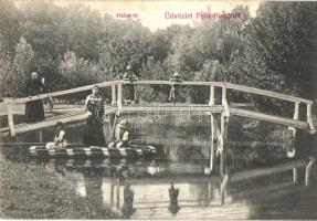 Félixfürdő, Baile Felix; Halas-tó, híd. Özv. Vermes Bernátné / fish pond, bridge