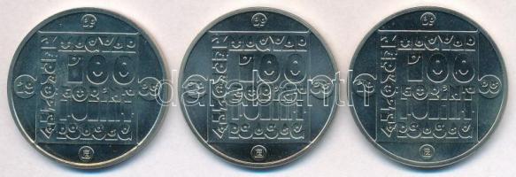 1985. 100Ft alpakka (3xklf) "Természetvédelem - Mocsári Teknős, Vadmacska, Vidra" T:BU 
A...