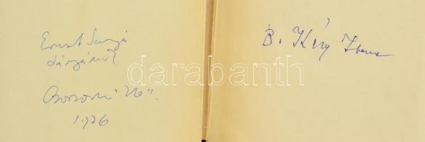 2 db a szerzők által aláírt és dedikált könyv: Borsos Miklós: Visszanéztem félutamból. Bp., 1971, Sz...