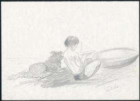 Pintér Éva (1941-): 5 db különféle technikájú grafika, papír, jelzett, 14×9-21×14 cm