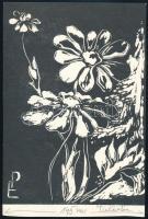 Pintér Éva (1941-): 5 db különféle technikájú grafika, papír, jelzett, 14×9-21×14 cm