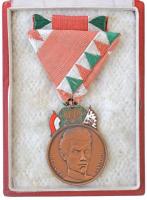 1948. "48-as Díszérem" zománcozott Br kitüntetés mellszalaggal, szalagsávval, nem saját tokban T:2  / Hungary 1948. "Medal of Honour '48" enamelled Br decoration on ribbon with with thin ribbon, not in original case C:XF NMK 528.