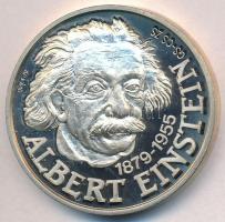 Csóka Zsuzsa (1962-) 1995. Albert Einstein jelzett Ag emlékérem (46,32g/0.640/42,5mm) T:1(PP)