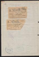 1941 Regensburg, Gemeinsamer Guterverkehr der Donauschiffarten által kiállított hajós számla