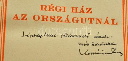 Komáromi János: Régi ház az országutnál. Bp, 1930, Genius Könyvkiadó. Kiadói aranyozott egészvászon ...