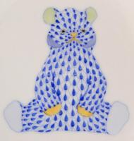 Herendi Fanfan PVHB pikkelymintás állatos gyerek tálka és bögre, kézzel festett, jelzett, hibátlan, ...