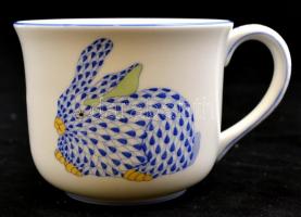 Herendi Fanfan PVHB pikkelymintás állatos gyerek tálka és bögre, kézzel festett, jelzett, hibátlan, ...