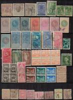 Több, mint 70 db román illeték, tagsági, stb bélyeg A4-es berakólapon