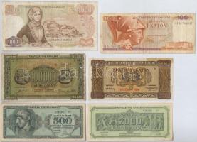 Görögország 1939-1978. 50D-1000D (4xklf) + Német megszállás 1941-1944. 50D-2.000.000.000D (9xklf) T:...