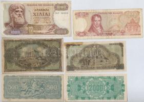 Görögország 1939-1978. 50D-1000D (4xklf) + Német megszállás 1941-1944. 50D-2.000.000.000D (9xklf) T:...