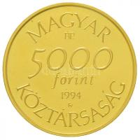 1992. 200Ft Ag "Veszélyeztetett állatvilág - Fehér gólya" + 1994. 5000Ft Au "Veszélye...