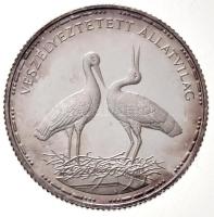 1992. 200Ft Ag "Veszélyeztetett állatvilág - Fehér gólya" + 1994. 5000Ft Au "Veszélye...