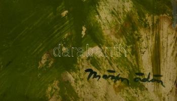 Márffy jelzéssel: Női portré.Vegyes technika, papír, sérült, üvegezett hibás keretben, 45×30 cm