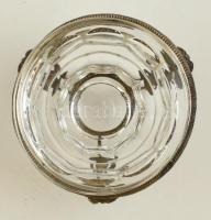 Antik ezüst(Ag) fűszertartó(Párizs), pótolt üvegbetéttel, jelzett, nettó: 53 g