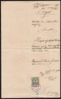 1897 Okmánybélyeges okmány Apatin