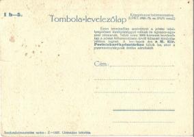 Újévi malac, magyar folklór. Tombola levelezőlap / Hungarian New Year greeting card, New Year's...