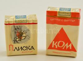 2 csomag bolgár export cigaretta (Pliska, Kom), bontatlan csomagolásban