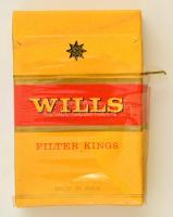 Willis Filter Kings indiai cigaretta bontatlan csomagolásban, sérült fóliával