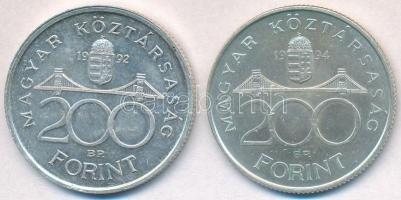 1992-1994. 200Ft Ag "MNB", "Deák" (2x) T:1-,2 ph