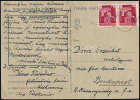 1945 Dörre Tivadar (1858-1932) festőművész Dörre Erzsébetnek címzett levelezőlapja