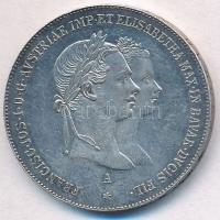 Ausztria 1854A 1G Ag "Ferenc József és Erzsébet házasságkötése" (12,95g) T:2 kis ph. 
Aus...