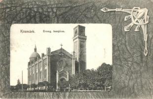 Késmárk, Kezmarok; Evangélikus templom. Feitzinger Ede No. 532. / church, Art Nouveau (EK)