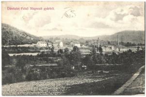 Nyustya-Likér, Hnústa-Likier; Felső Magnezit gyár / magnesite factory