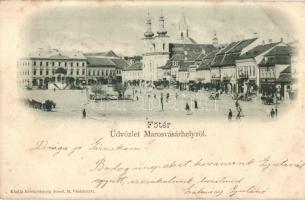 1899 Marosvásárhely, Targu Mures; Fő tér / main square