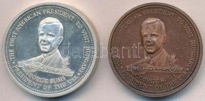 Bozó Gyula (1913-2004) 1989. "George Bush látogatása Magyarországon" Ag és Br piefort emlé...