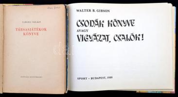 Vegyes könyvtétel, 3 db:
Varga Balázs: Társasjátékok könyve. Illés Árpád rajzaival. Bp., 1955, Ifjú...