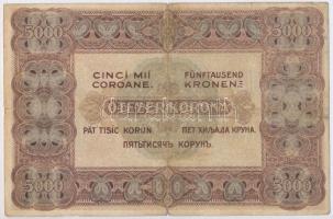 1920. 5000K "Orell Füssli Zürich" piros sorozat- és sorszám T:III- ly.
Hungary 1920. 5000...