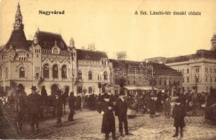 Nagyvárad, Oradea; Szent László tér, piac. Rákos Vilmos kiadása / square, market (EK)