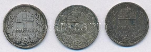 1893KB-1915KB 1K Ag "Ferenc József" (3xklf) T:2,2-,3