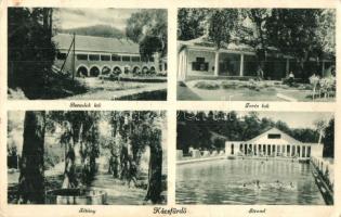 5 db régi magyar és történelmi magyar városképes lap, Kondoros, Kácsfürdő, Temesvár, Kolozsvár, Csep...