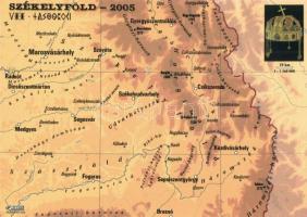 17 db MODERN térképes motívumlap / 17 MODERN map motive cards