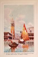 cca 1900 Ricordo di Venezia. Venezia, A. Scrocchi. Papírkötés, szakadt borítóval, foltos. 16 látképp...