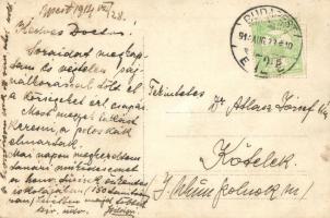 1914 Budapest, Honvédelmi tüzérek önkéntes iskolájának tanári tisztikara / Teachers of the artillery...