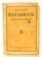 Kogutowicz Magyarország közigazgatási térképe. 1:900000, Bp., Magyar Földrajzi Intézet, vászonra ragasztva, sérülésekkel, 79×110 cm