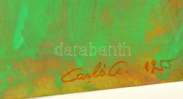 Carlo jelzéssel: Figyelő hölgyek. Tempera, papír, 44×60 cm