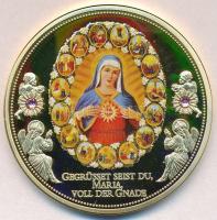Németország DN "Ave Maria / Üdvözlégy Mária, kegyelemmel teljes" aranyozott fém emlékérem ...
