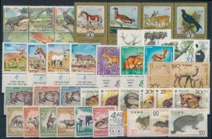 1959-1995 Animals 40 stamps 1959-1995 Állat motívum 40 db bélyeg, közte teljes sorok stecklapon