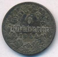 Német Államok / Hohenzollern-Sigmaringen 1844. 6kr Ag "Károly" T:2-,3
German States / Hoh...