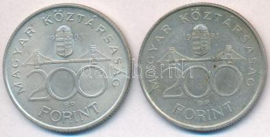 1993. 200Ft Ag "MNB" (2x) T:2