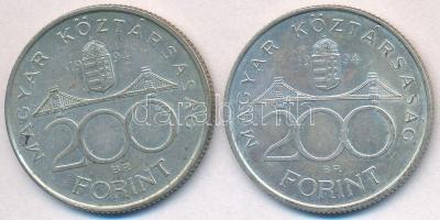 1994. 200Ft Ag "Deák" (2x) T:2