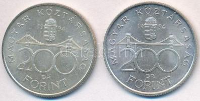1994. 200Ft Ag "Deák" (2x) T:2