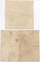 Komárom 1849. 5kr 2mm-es betűk + 10kr 3mm-es betűk T:III,III-  
Hungary / Komárom 1849. 5 Kreuzer 3...