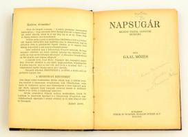 Gaal Mózes: Napsugár. Regény fiatal leányok számára. Bp., é. n., Singer és Wolfner. Későbbi félvászon kötésben, jó állapotban.